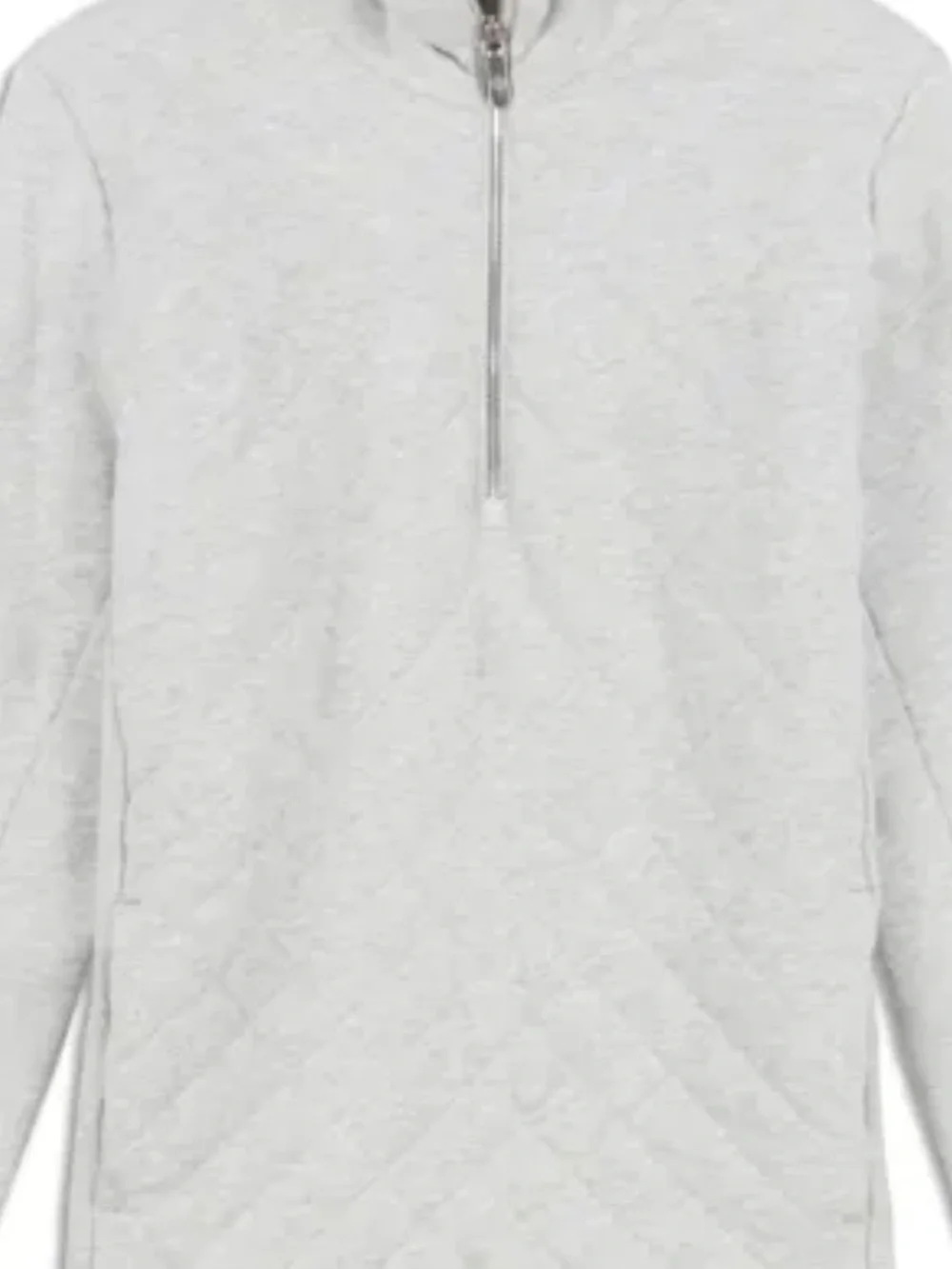 lululemon athletica Light Gray Quilted Half-Zip Pullover